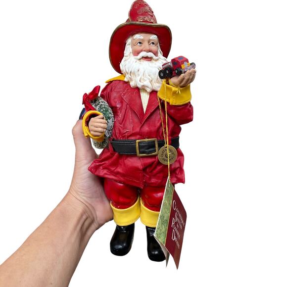 Vintage Possible Dreams Clothtique Santa Fire Fighter Figure Vintage 1990s READ - Picture 1 of 9